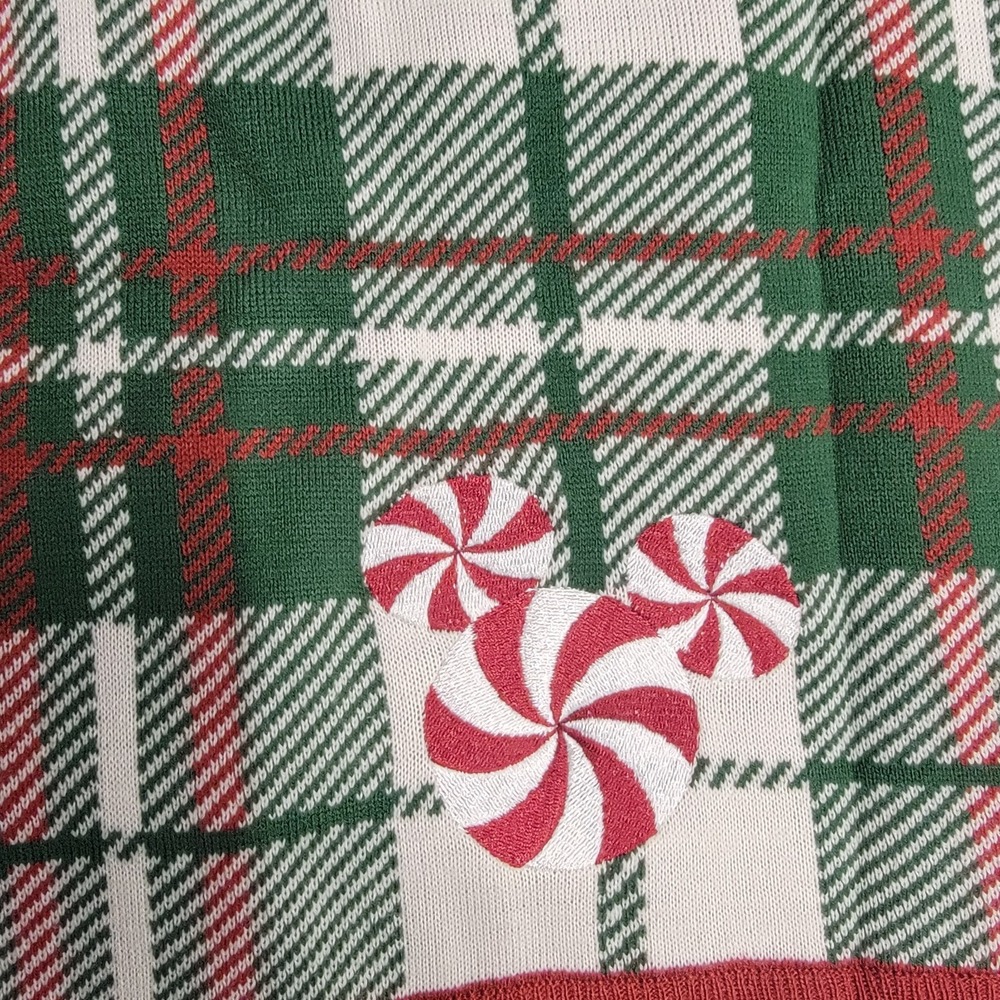 Her Universe Disney Mickey Minnie Holiday Embroidered Plaid Sweater Vest‎ Wom XL - Picture 7 of 10